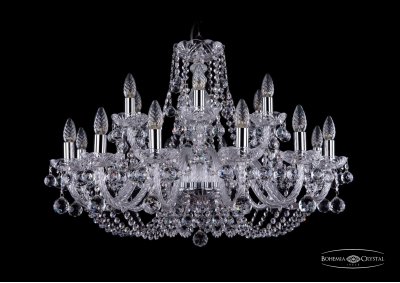 Люстра хрустальная Bohemia Ivele 1406/12+6/300/Ni/Balls Люстра хрустальная Bohemia Ivele 1406/12+6/300/Ni/Balls