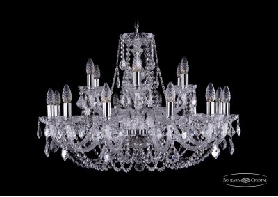 Люстра хрустальная Bohemia Ivele 1406/12+6/300/Ni/Leafs Люстра хрустальная Bohemia Ivele 1406/12+6/300/Ni/Leafs
