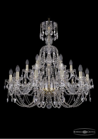 Люстра хрустальная Bohemia Ivele 1406/12+6/300/XL-90/G Люстра хрустальная Bohemia Ivele 1406/12+6/300/XL-90/G