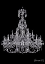 Люстра хрустальная Bohemia Ivele 1406/12+6/300/XL-95/2d/Ni