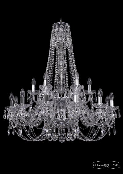 Люстра хрустальная Bohemia Ivele 1406/12+6/300/h-95/2d/Ni Люстра хрустальная Bohemia Ivele 1406/12+6/300/h-95/2d/Ni