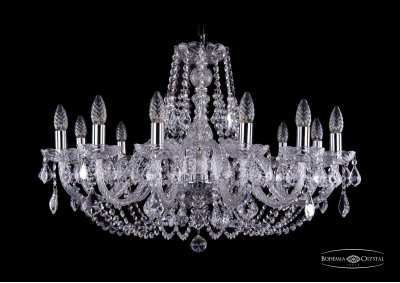 Люстра хрустальная Bohemia Ivele 1406/12/300/Ni/Leafs Люстра хрустальная Bohemia Ivele 1406/12/300/Ni/Leafs