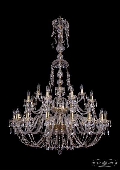 Люстра хрустальная большая Bohemia Ivele 1406/16+8+4/400-160/2d/G