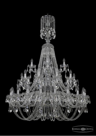 Люстра хрустальная Bohemia Ivele 1406/20+10+5/400/XL-157/3d/Ni