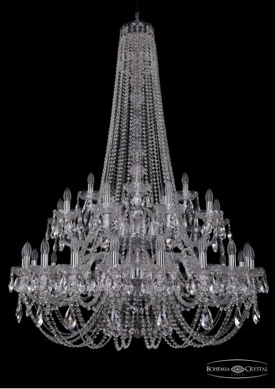 Люстра хрустальная Bohemia Ivele 1406/20+10+5/400/h-160/2d/Ni