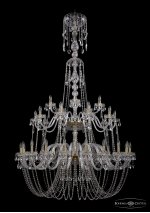 Люстра хрустальная большая Bohemia Ivele 1406/20+10+5/530-200/G