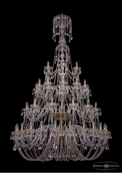 Люстра хрустальная большая Bohemia Ivele 1406/24+12+12+6/530-230/4d/G