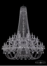 Большая Люстра хрустальная Bohemia Ivele 1406/24+12+6/460/h-177/2d/Ni