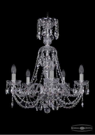 Люстра хрустальная Bohemia Ivele 1406/5/195/XL-64/Ni