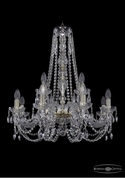 Люстра хрустальная Bohemia Ivele 1406/8+4/240/h-75/G Люстра хрустальная Bohemia Ivele 1406/8+4/240/h-75/G
