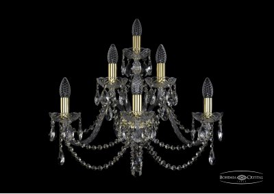 Светильник настенный бра Bohemia Ivele 1406B/3+2+1/240/G