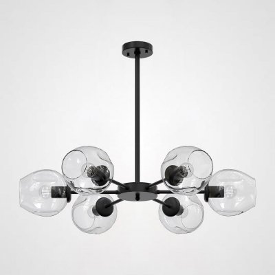Люстра на штанге MARINE B 6 Black/Transparent ImperiumLoft 140860-26