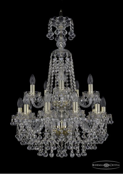 Люстра хрустальная Bohemia Ivele 1409/10+5/195/XL-83/2d/G