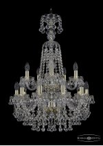 Люстра хрустальная Bohemia Ivele 1409/10+5/195/XL-83/2d/G