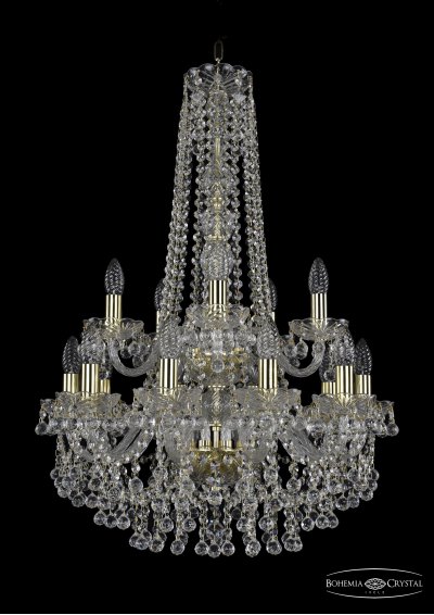 Люстра хрустальная Bohemia Ivele 1409/10+5/195/h-83/2d/G