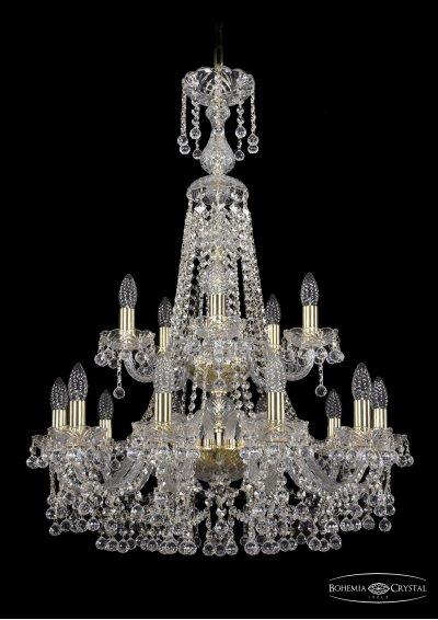 Люстра хрустальная Bohemia Ivele 1409/10+5/240/XL-91/2d/G