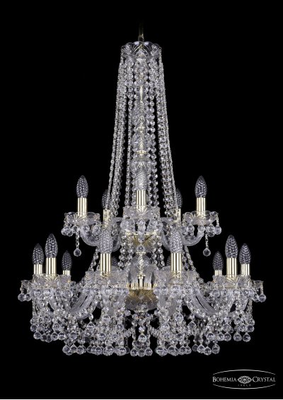 Люстра хрустальная Bohemia Ivele 1409/10+5/240/h-91/2d/G