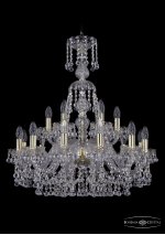 Люстра хрустальная Bohemia Ivele 1409/12+6/240/XL-76/G