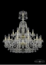 Люстра хрустальная Bohemia Ivele 1409/12+6/300/XL-94/2d/G
