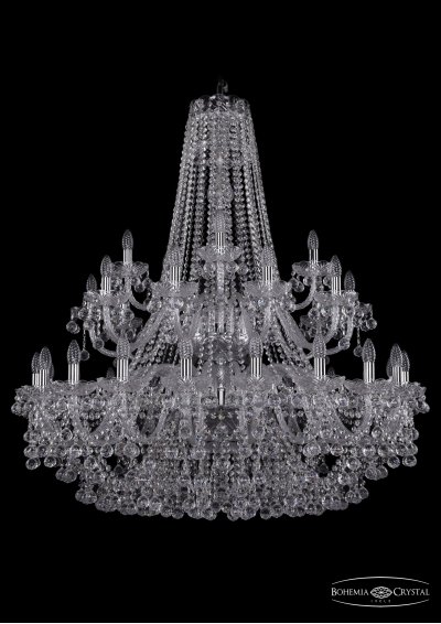 Люстра хрустальная Bohemia Ivele 1409/20+10+5/400/2d/Ni