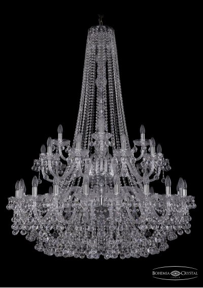 Люстра хрустальная Bohemia Ivele 1409/20+10+5/400/h-152/2d/Ni