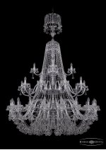 Люстра хрустальная Bohemia Ivele 1409/20+10+5/530/XL-203/3d/Ni