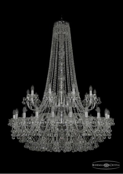Люстра хрустальная Bohemia Ivele 1409/20+10/400/h-152/2d/Ni