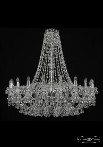 Люстра хрустальная Bohemia Ivele 1409/20/400/h-113/Ni