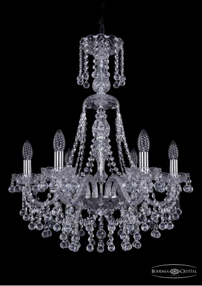 Люстра хрустальная Bohemia Ivele 1409/6/195/XL-68/Ni