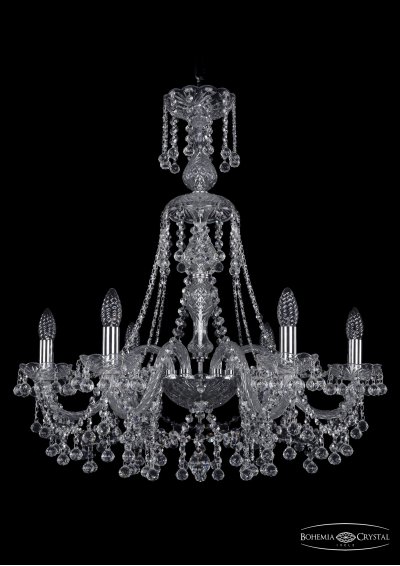 Люстра хрустальная Bohemia Ivele 1409/6/240/XL-75/Ni