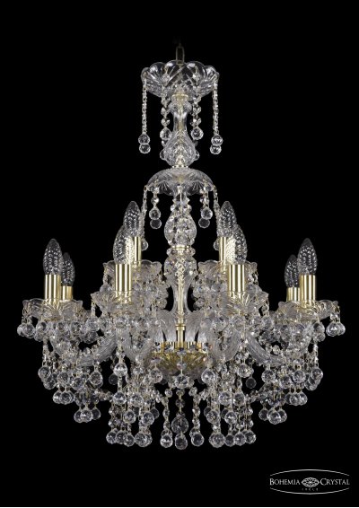 Люстра хрустальная Bohemia Ivele 1409/8+4/195/XL-68/G