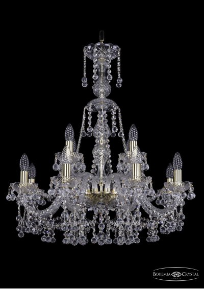 Люстра хрустальная Bohemia Ivele 1409/8+4/240/XL-76/G