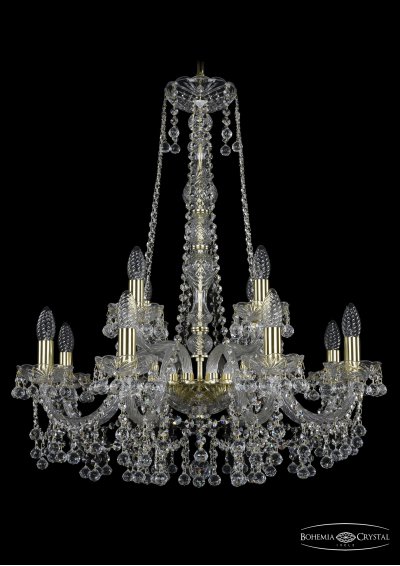 Люстра хрустальная Bohemia Ivele 1409/8+4/240/h-77/G