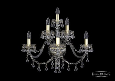 Светильник настенный бра Bohemia Ivele 1409B/3+2+1/240/G