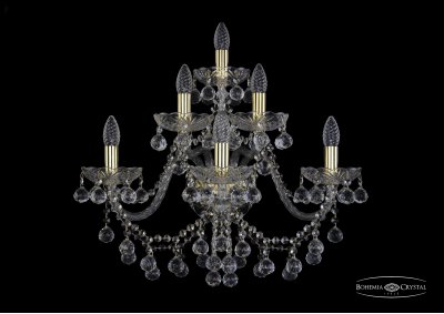 Светильник настенный бра Bohemia Ivele 1409B/3+2+1/240/XL/G