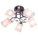 Люстра эконом Экономсвет 1409LM/5BK WT