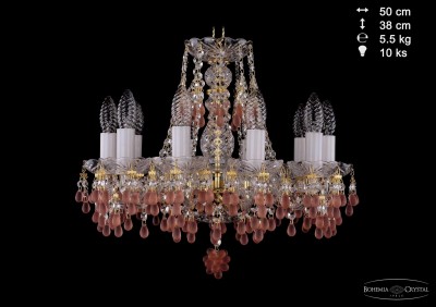 Люстра хрустальная Bohemia Ivele 1410/10/141/G/7010 Люстра хрустальная Bohemia Ivele 1410/10/141/G/7010