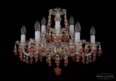 Люстра хрустальная Bohemia Ivele 1410/6+3/195/G/7010