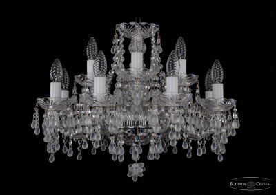 Люстра хрустальная Bohemia Ivele 1410/8+4/195/Ni/0300 Люстра хрустальная Bohemia Ivele 1410/8+4/195/Ni/0300