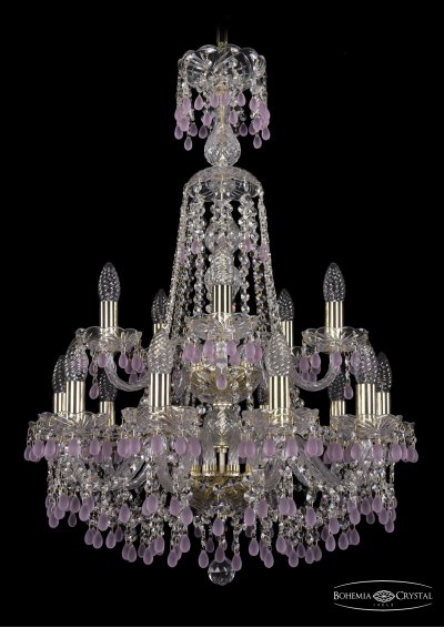 Люстра хрустальная Bohemia Ivele 1410/10+5/195/XL-84/2d/G/V7010 Люстра хрустальная Bohemia Ivele 1410/10+5/195/XL-84/2d/G/V7010