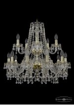 Люстра хрустальная Bohemia Ivele 1410/10+5/240/2d/G/V0300