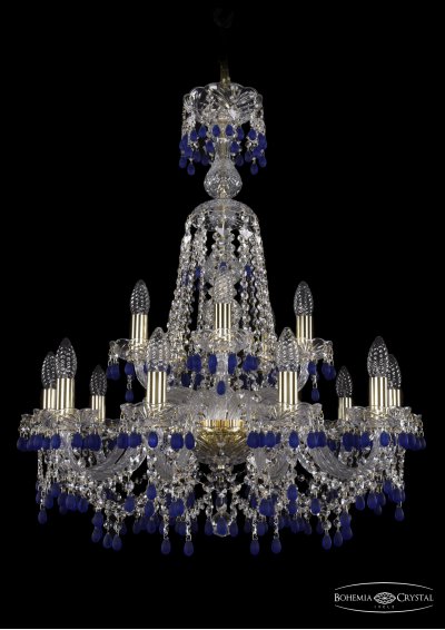 Люстра хрустальная Bohemia Ivele 1410/10+5/240/XL-80/G/V3001