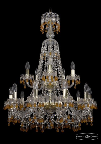 Люстра хрустальная Bohemia Ivele 1410/10+5/240/XL-91/2d/G/V1003