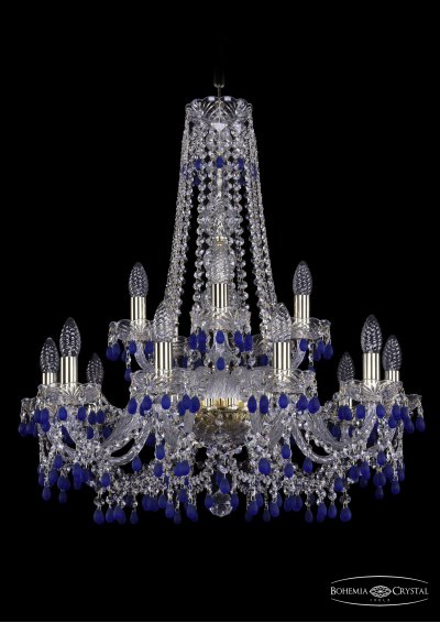 Люстра хрустальная Bohemia Ivele 1410/10+5/240/h-75/G/V3001