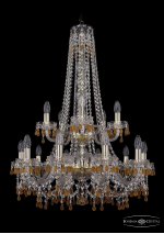 Люстра хрустальная Bohemia Ivele 1410/10+5/240/h-91/2d/G/V1003