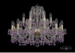 Люстра хрустальная Bohemia Ivele 1410/12+6/240/G/V7010