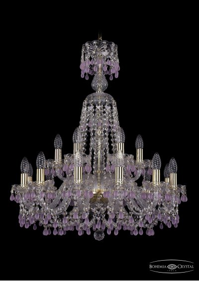 Люстра хрустальная Bohemia Ivele 1410/12+6/240/XL-80/G/V7010