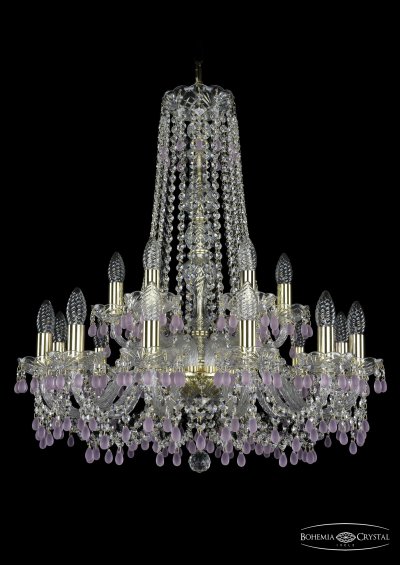 Люстра хрустальная Bohemia Ivele 1410/12+6/240/h-74/G/V7010