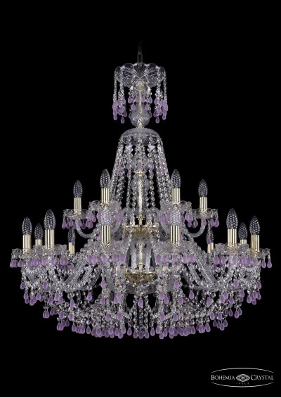 Люстра хрустальная Bohemia Ivele 1410/12+6/300/XL-95/2d/G/V7010
