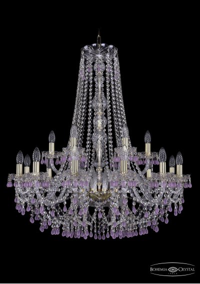 Люстра хрустальная Bohemia Ivele 1410/12+6/300/h-95/G/V7010